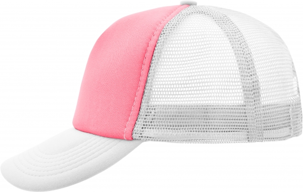 5 Panel Polyester Mesh Kappe Damen white/​neon pink